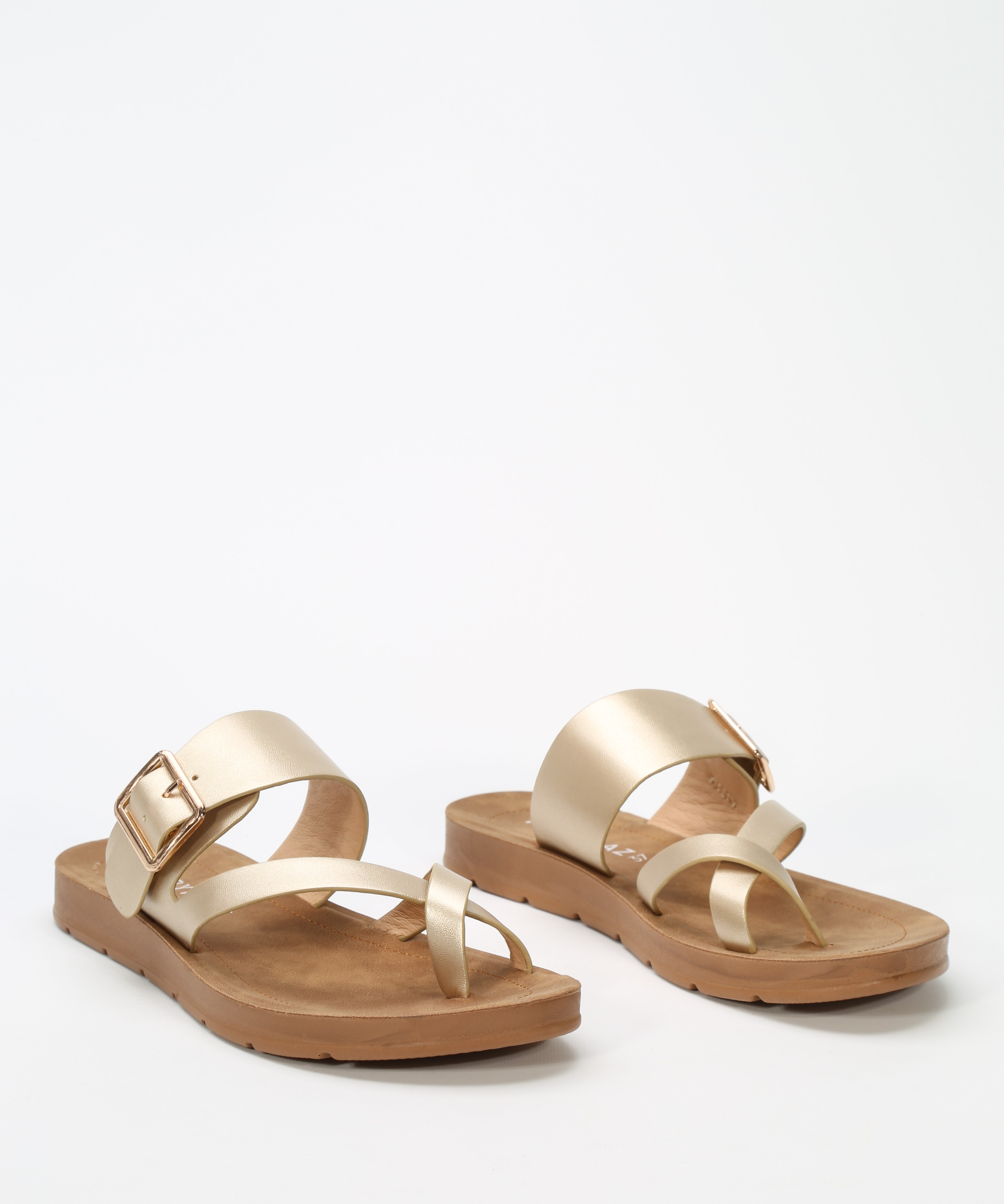 Sandalias planas hebilla